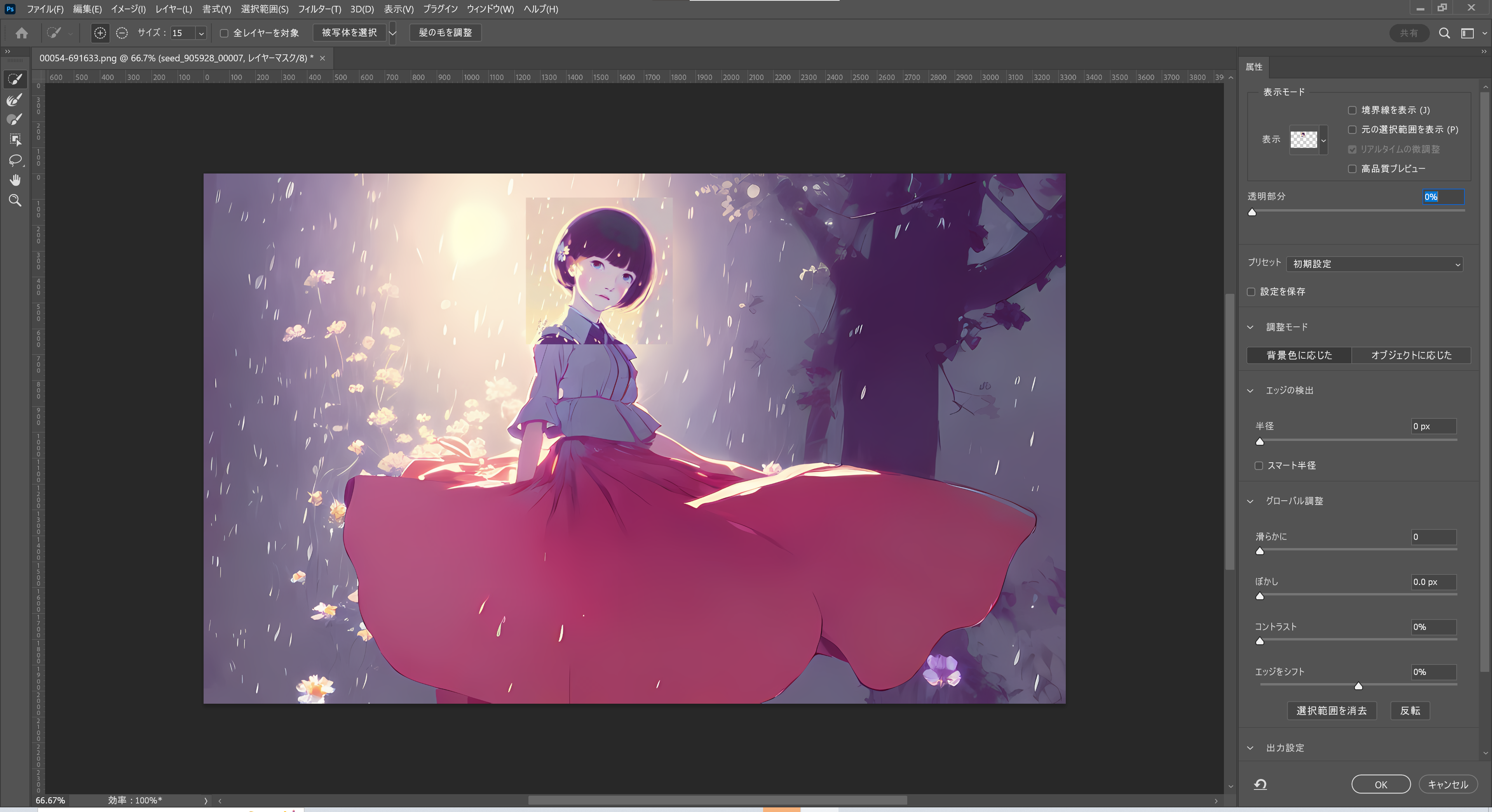 画像関連:Stable Diffusion (AI画家) に描いてもらった絵の顔を修正する (半手動)