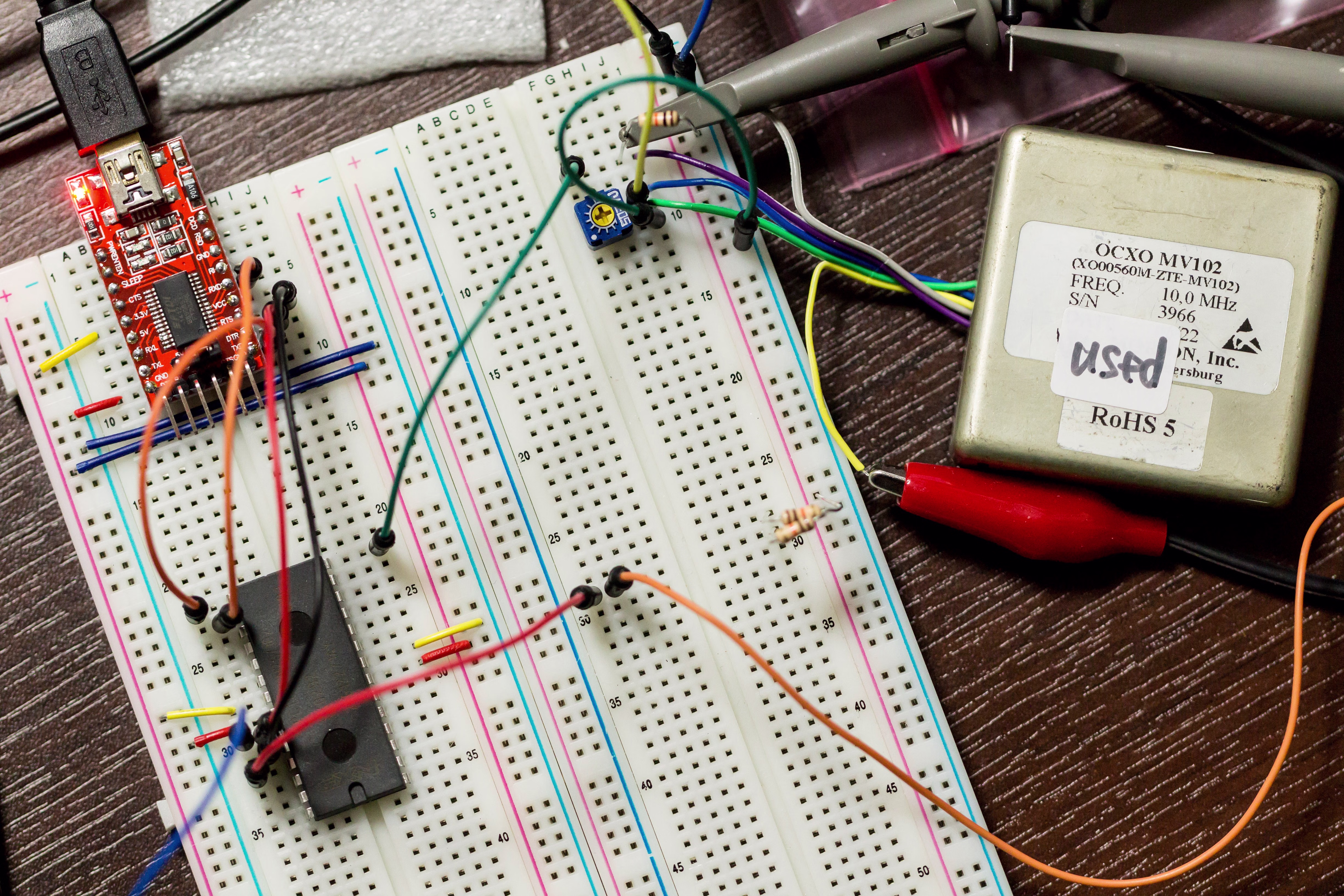 画像関連:OCXO の VFC ピンでの可変範囲を GPS の 1PPS を使って調べた